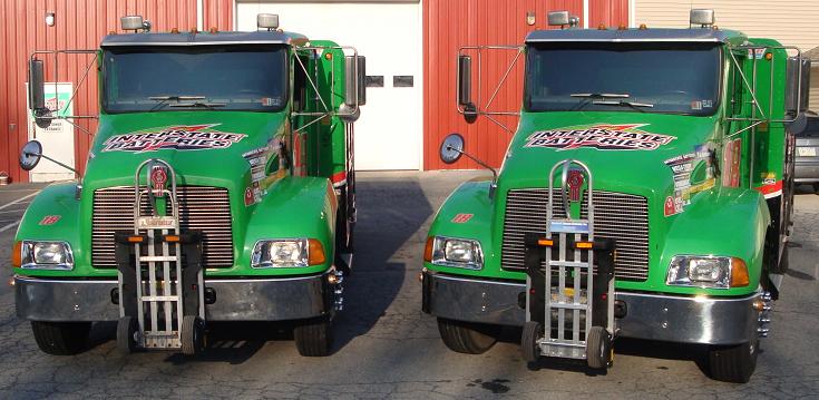 Interstate Batteries Kenworth T300 route trucks.
