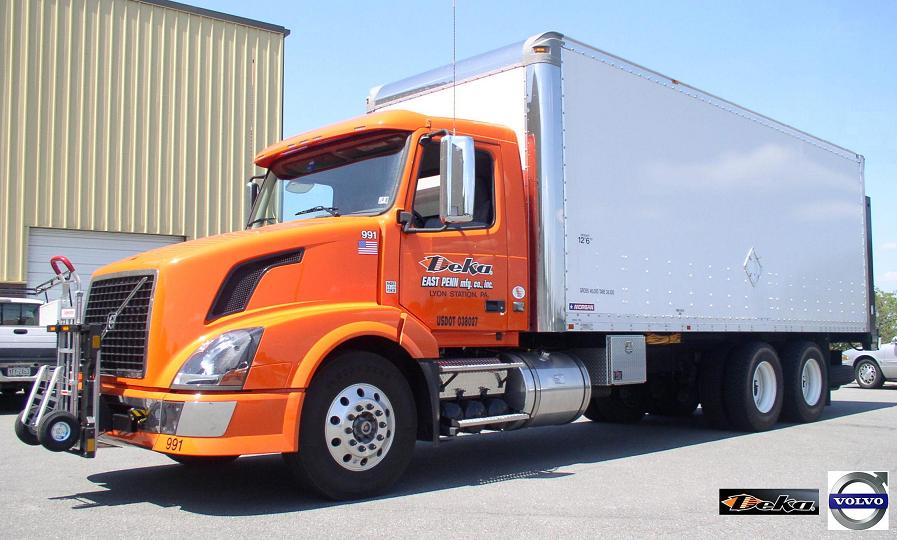 East Penn Manufacturing Volvo Truck D13  Morgan Truck Body
