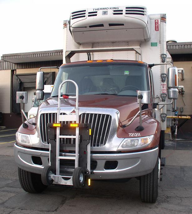 Gertrude Hawk Chocolates Navistar 4300 series DuraStar  B&P Liberator hand truck